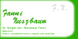 fanni nuszbaum business card